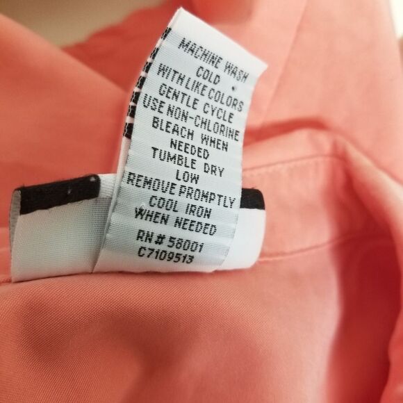 Studio 1940 Sleeveless Button Up Blouse Size XL Coral - Picture 8 of 9